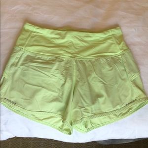 Lime green Lululemon shorts size 2